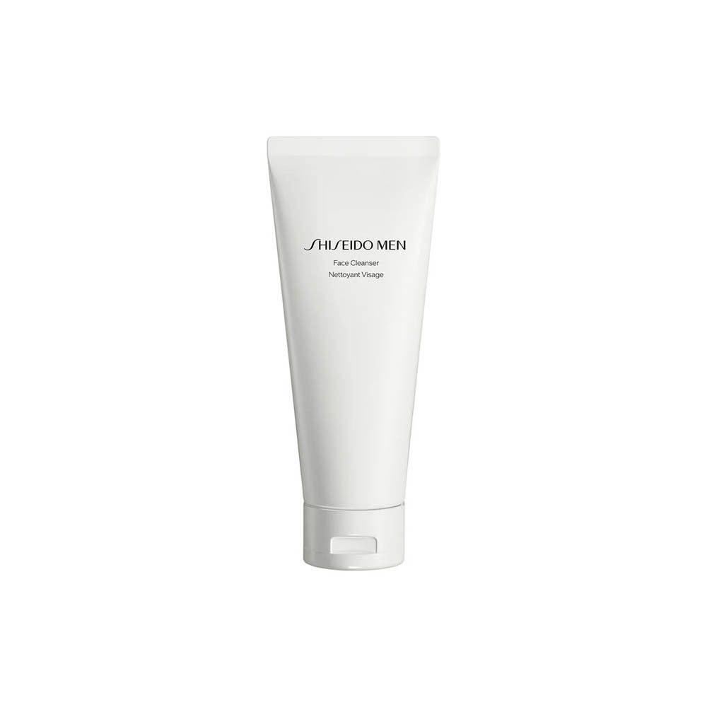 Shiseido Men Face Cleanser in een witte tube met een klepdeksel.