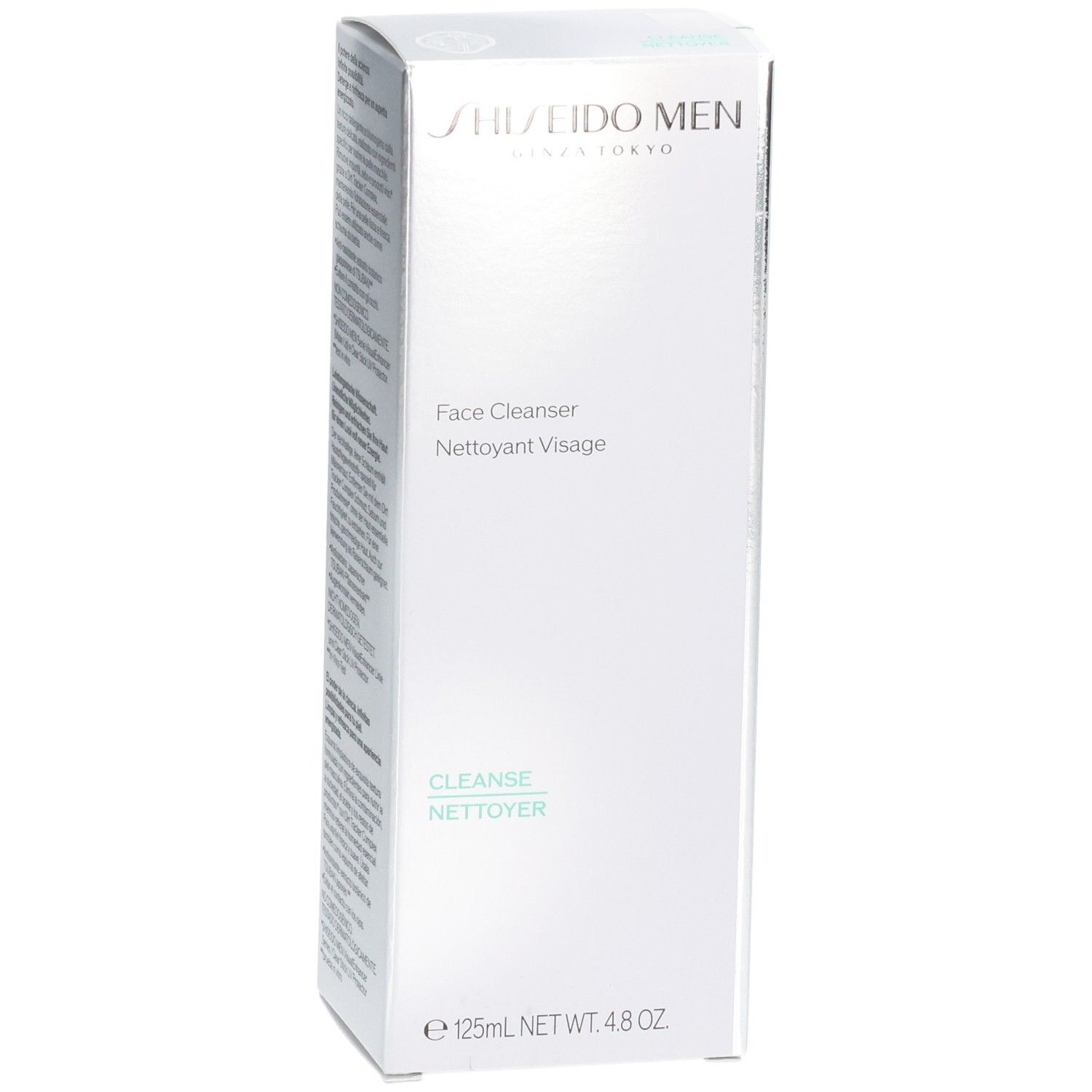 Shiseido Men Face Cleanser verpakking, 125ml.