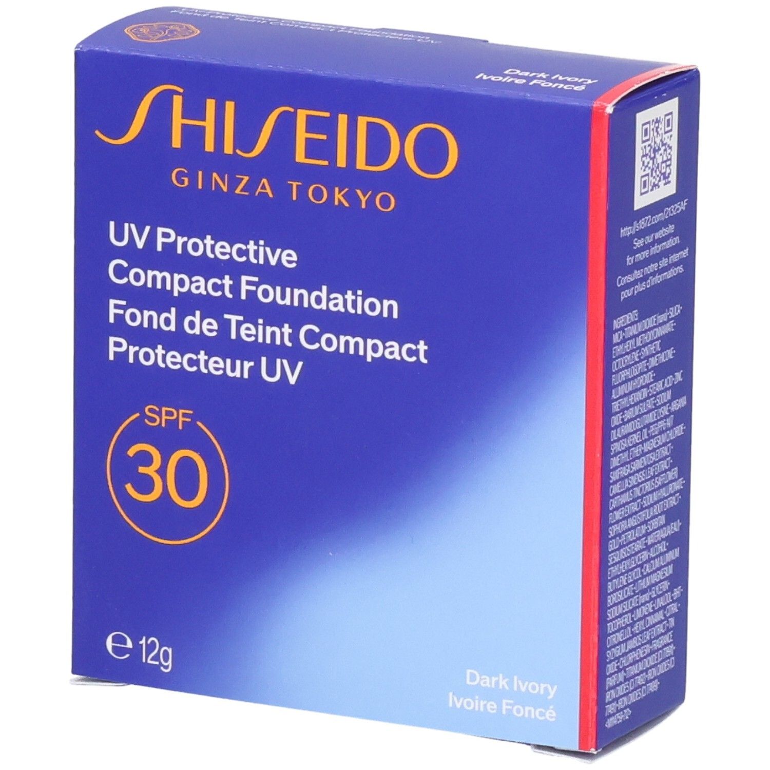 Shiseido UV Protective Compact Foundation, SPF 30, 12g, Ivoire Foncé.