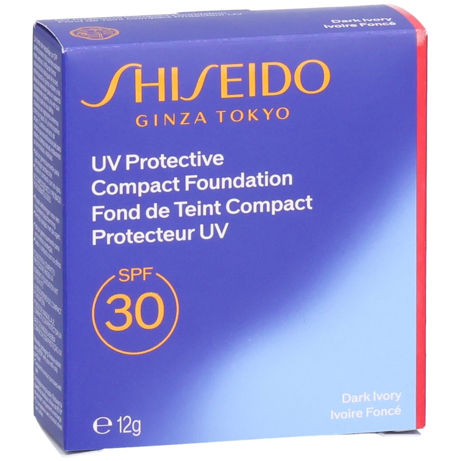 Shiseido UV Protective Compact Foundation, SPF 30, 12g, Ivoire Foncé.