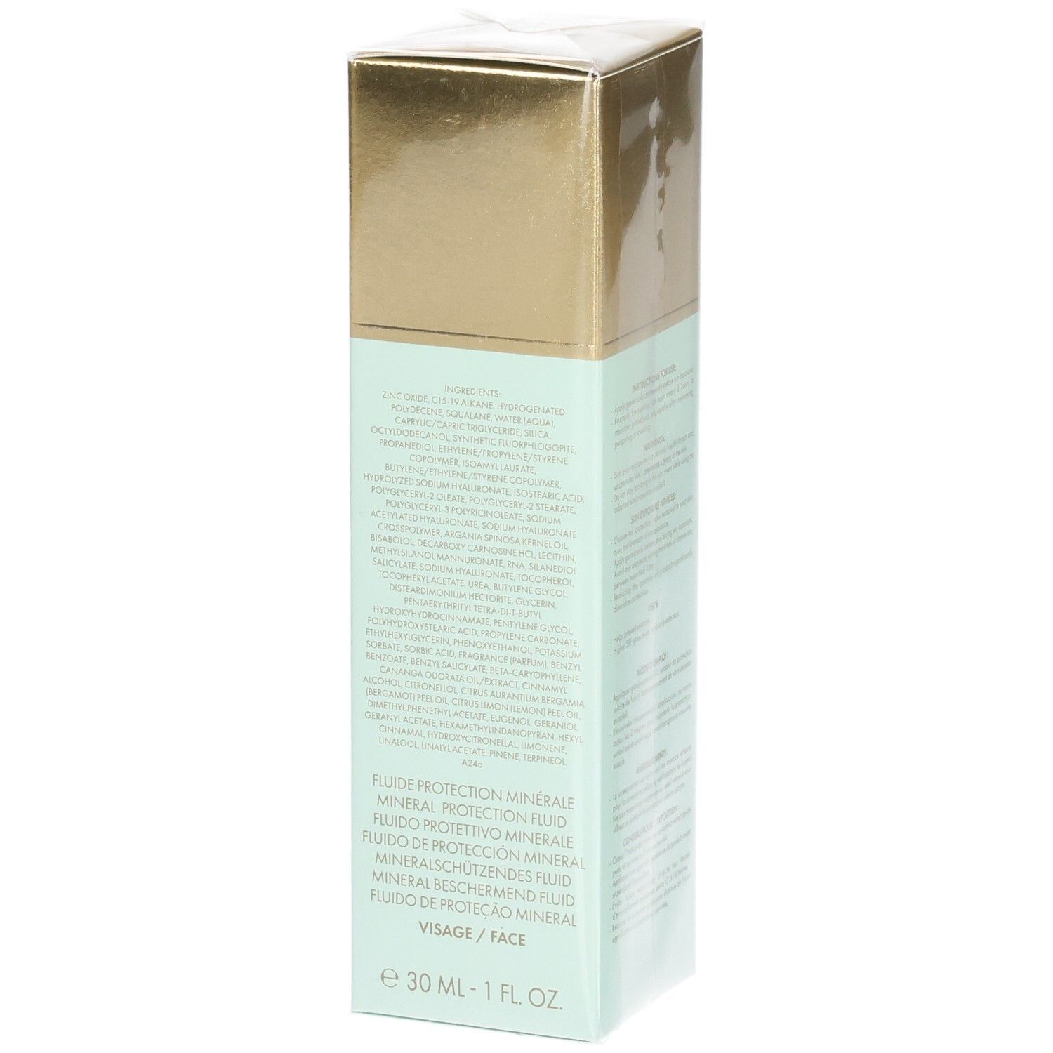 VALMONT Daily Veil SPF30 Façade de l'emballage avec informations produit et taille.