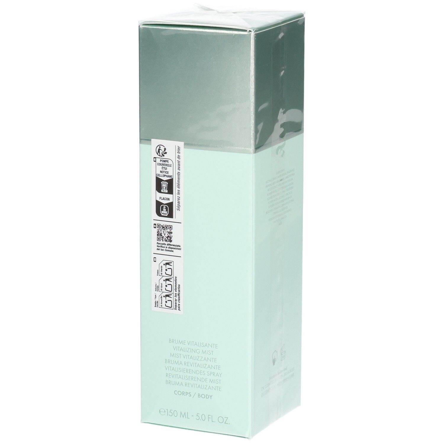 Emballage VALMONT Eau By Valmont Vitalizing Body Mist avec sceaux.