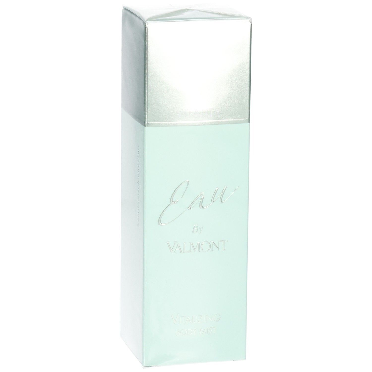 Emballage VALMONT Eau By Valmont Vitalizing Body Mist, détail.