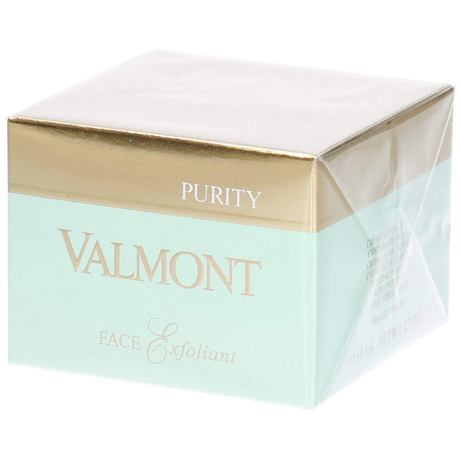 Emballage Valmont Purity Face Exfoliant Cream.