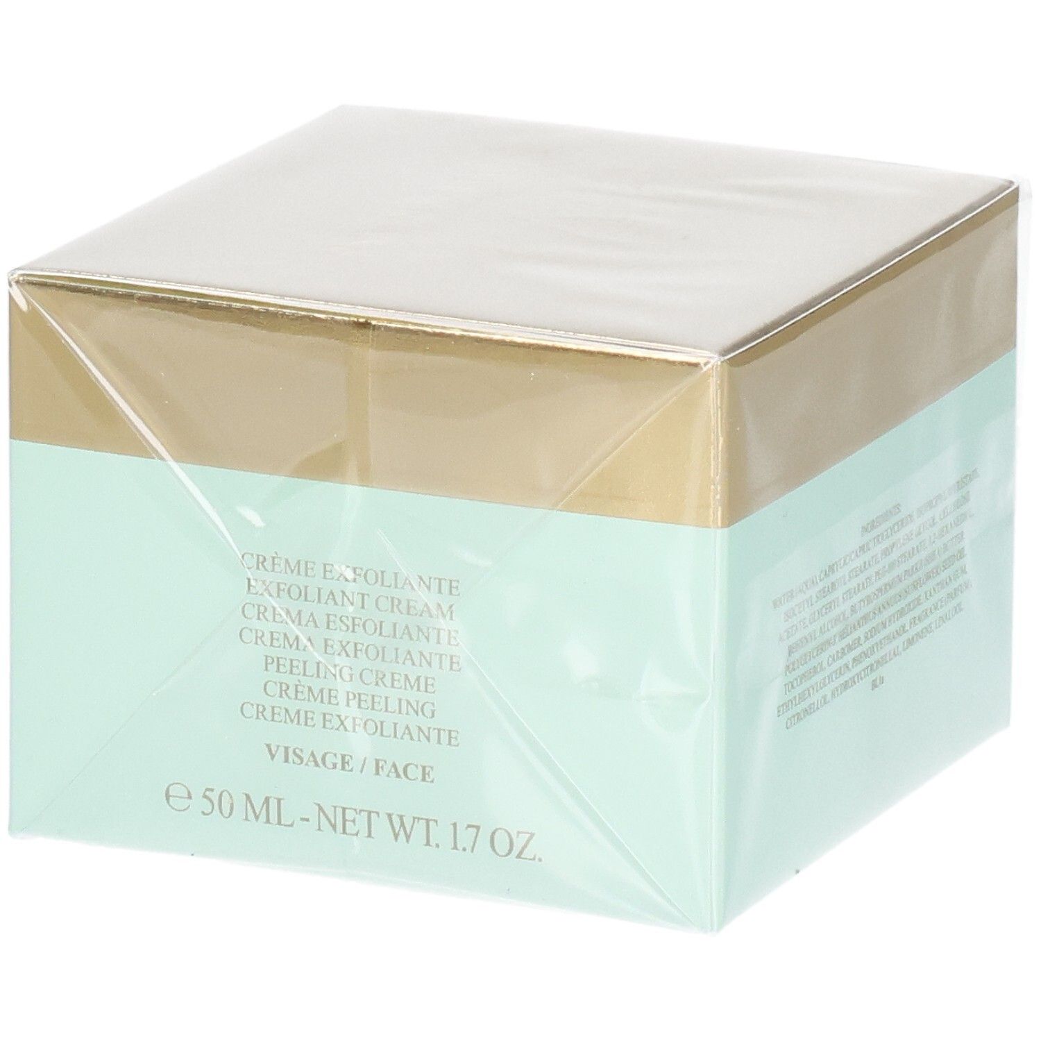 Emballage Valmont Purity Face Exfoliant Cream avec indication de volume 50ml.