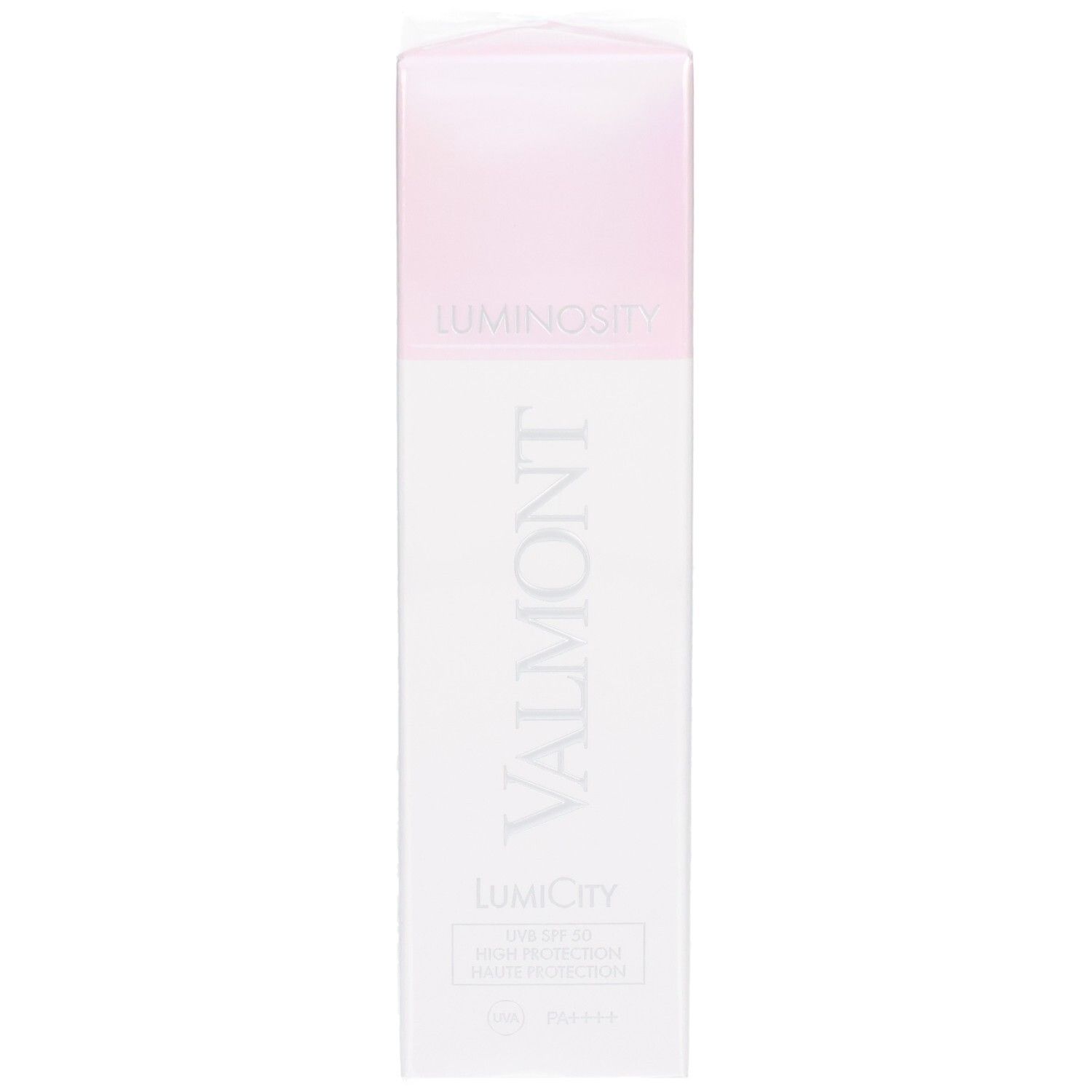 Emballage Valmont Luminosity LumiCity SPF50 Crème de jour, avant.