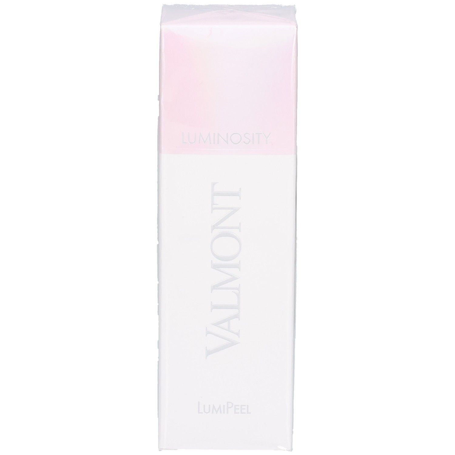 Emballage carton VALMONT LumiPeel avec logo et nom du produit.