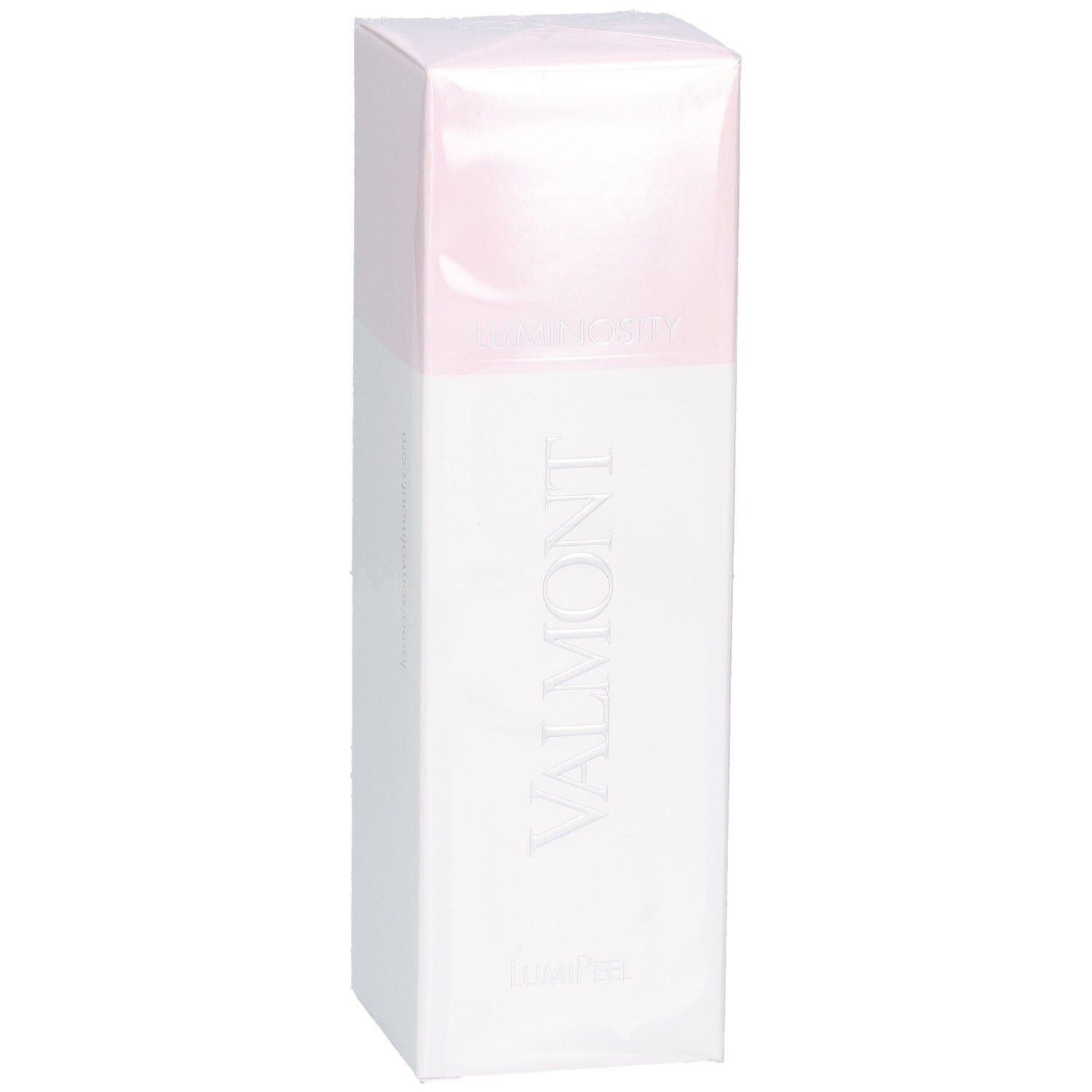 Emballage carton VALMONT LumiPeel avec logo et nom du produit.