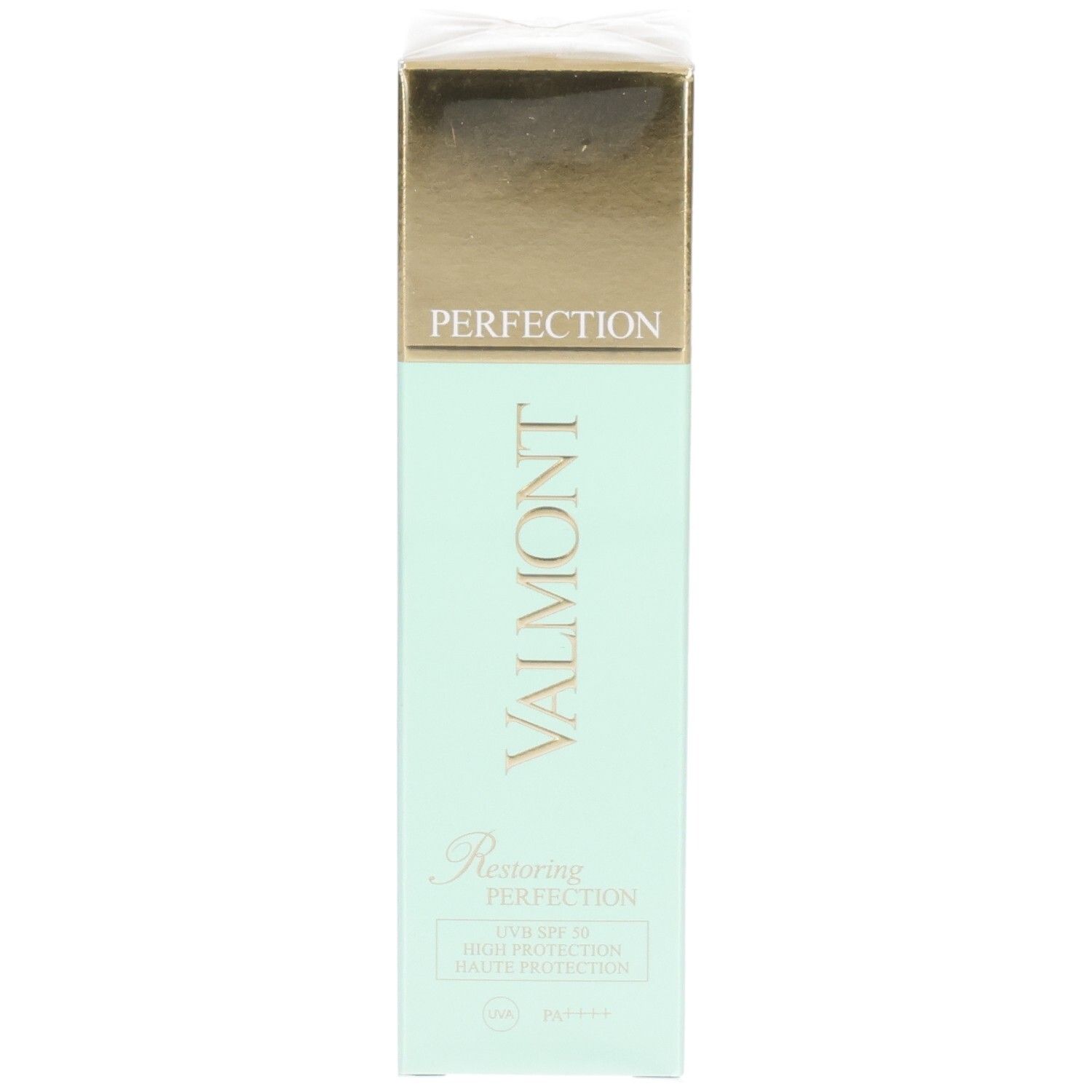 Emballage Valmont Restoring Perfection SPF50 Crème Protectrice, face avant.