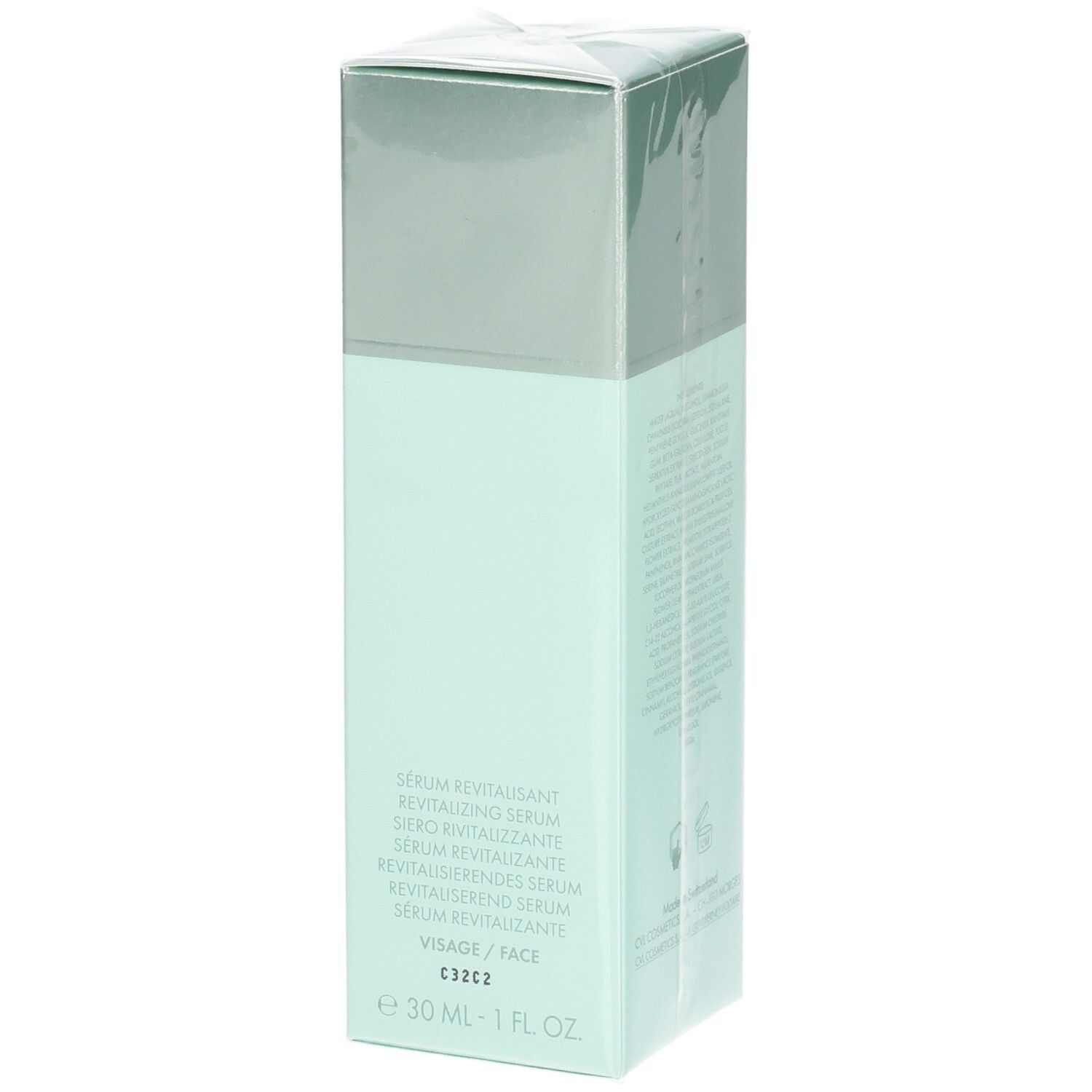 VALMONT Vital B. Serum verpakking. Voorkant met productnaam en maatindicatie (30 ml).