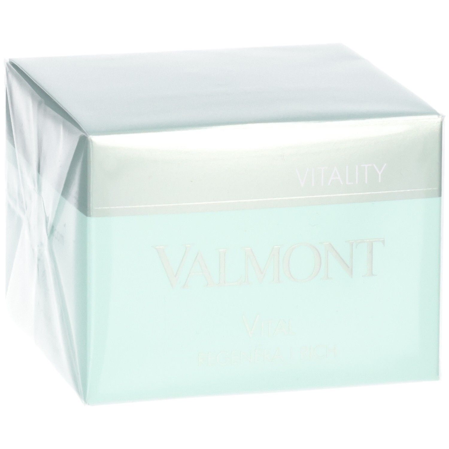 Emballage Valmont Vital Regenera I Rich Crème, vue de trois quarts avant.