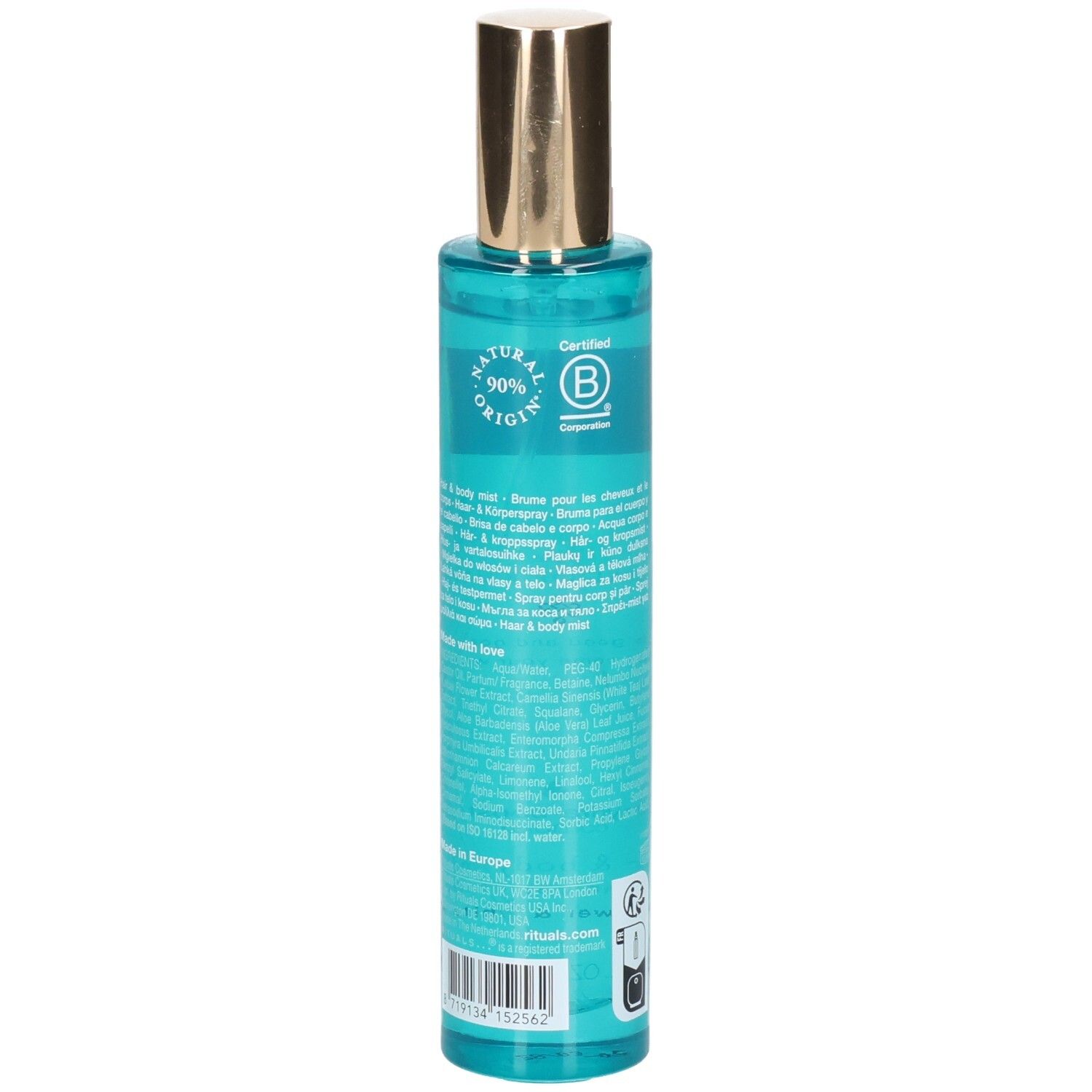RITUALS The Ritual of Karma Haar & Body Mist met B Corp en 96% natuurlijke oorsprong keurmerken.