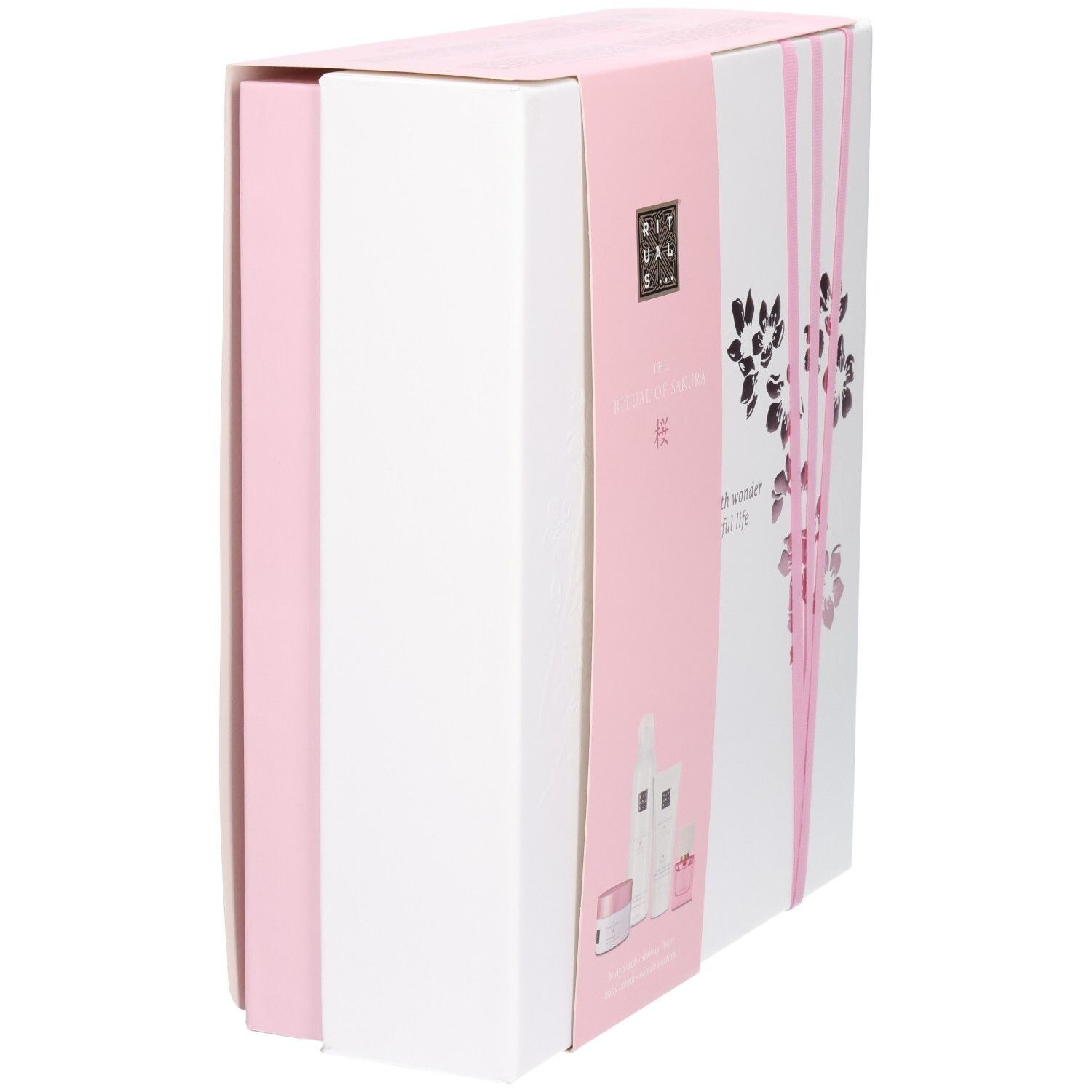 Zijaanzicht van de RITUALS The Ritual of Sakura cadeauverpakking.