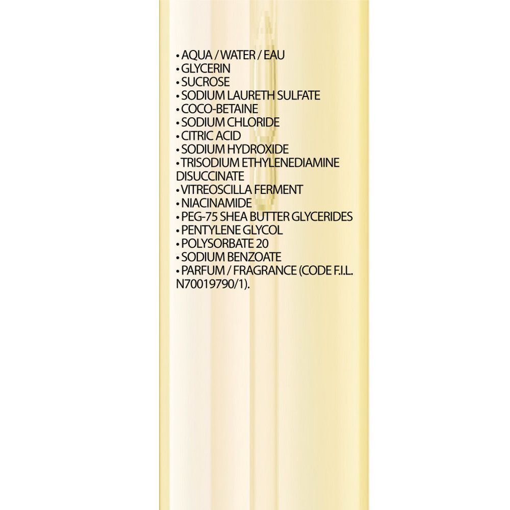 Ingrediënten van La Roche-Posay Lipikar AP+ Huile Lavante. Aqua, glycerine, sucrose, etc.