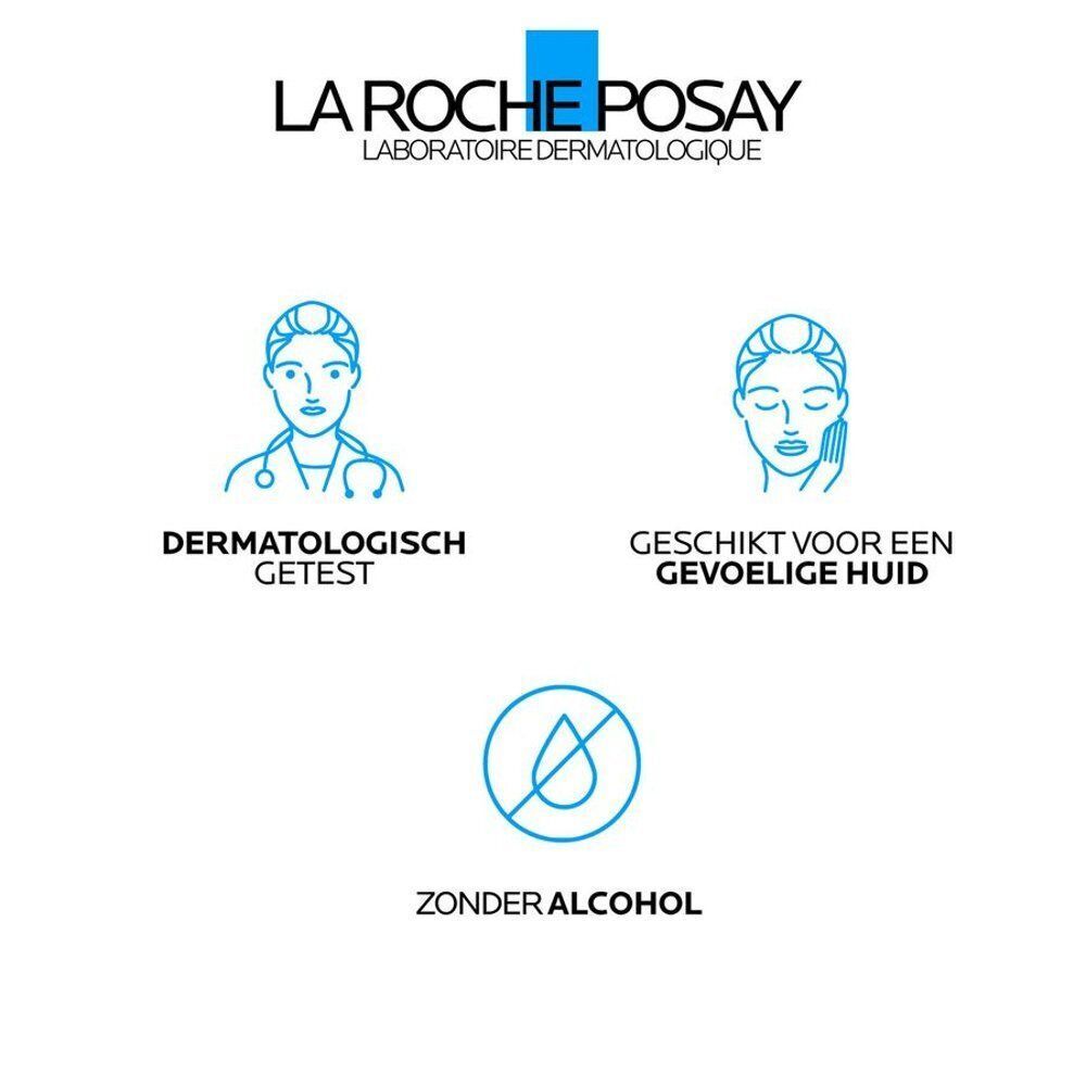 Drie producten: La Roche-Posay Toleriane, Hydraphase HA Licht en Anthelios UVM.