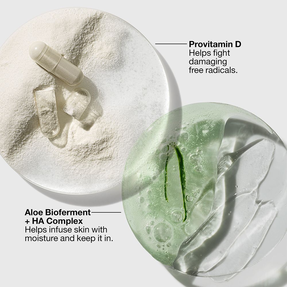 Ingrédients : Aloe Bio-Ferment + HA Complex et Provitamine D.