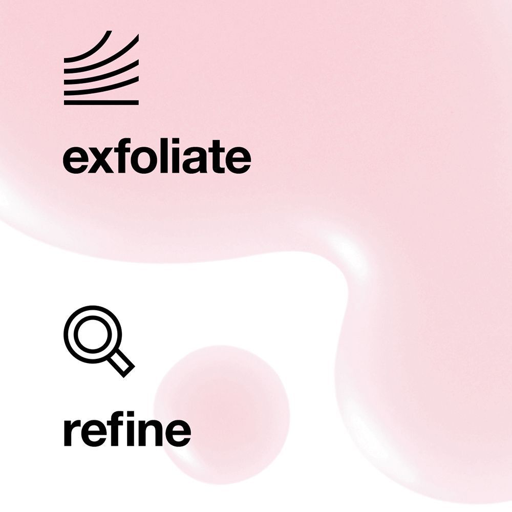 Iconen voor exfoliëren en verfijnen van de huid.