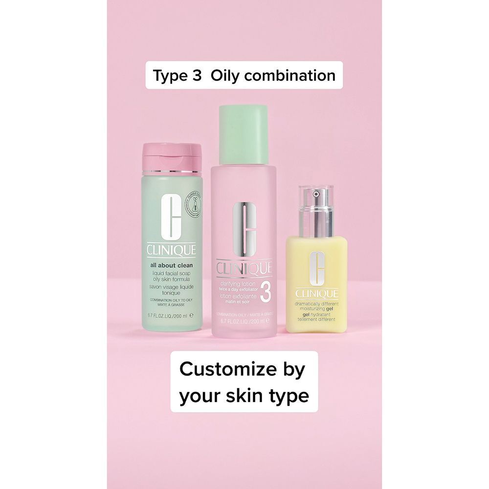 Clinique Clarifying Lotion 3 voor vette gecombineerde huid, onderdeel van de 3-stappen routine.
