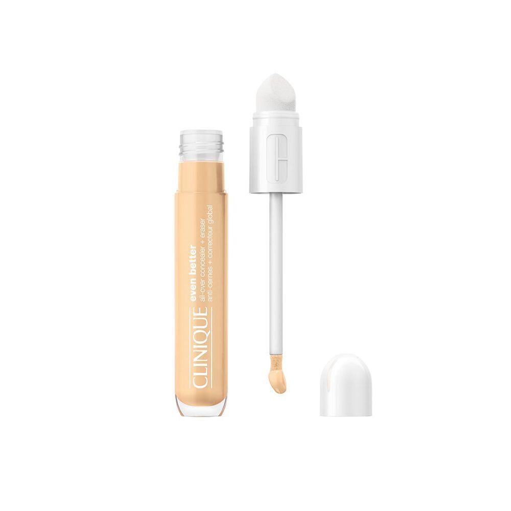 Un correcteur CLINIQUE Even Better ouvert, avec applicateur et capuchon.