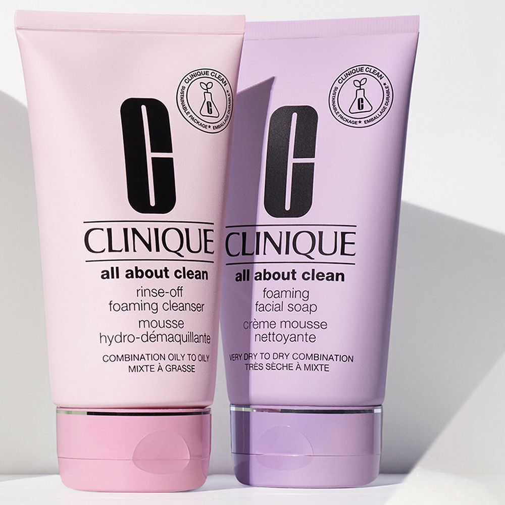 Clinique All About Clean™ schuimende gezichtszeep en reiniger.