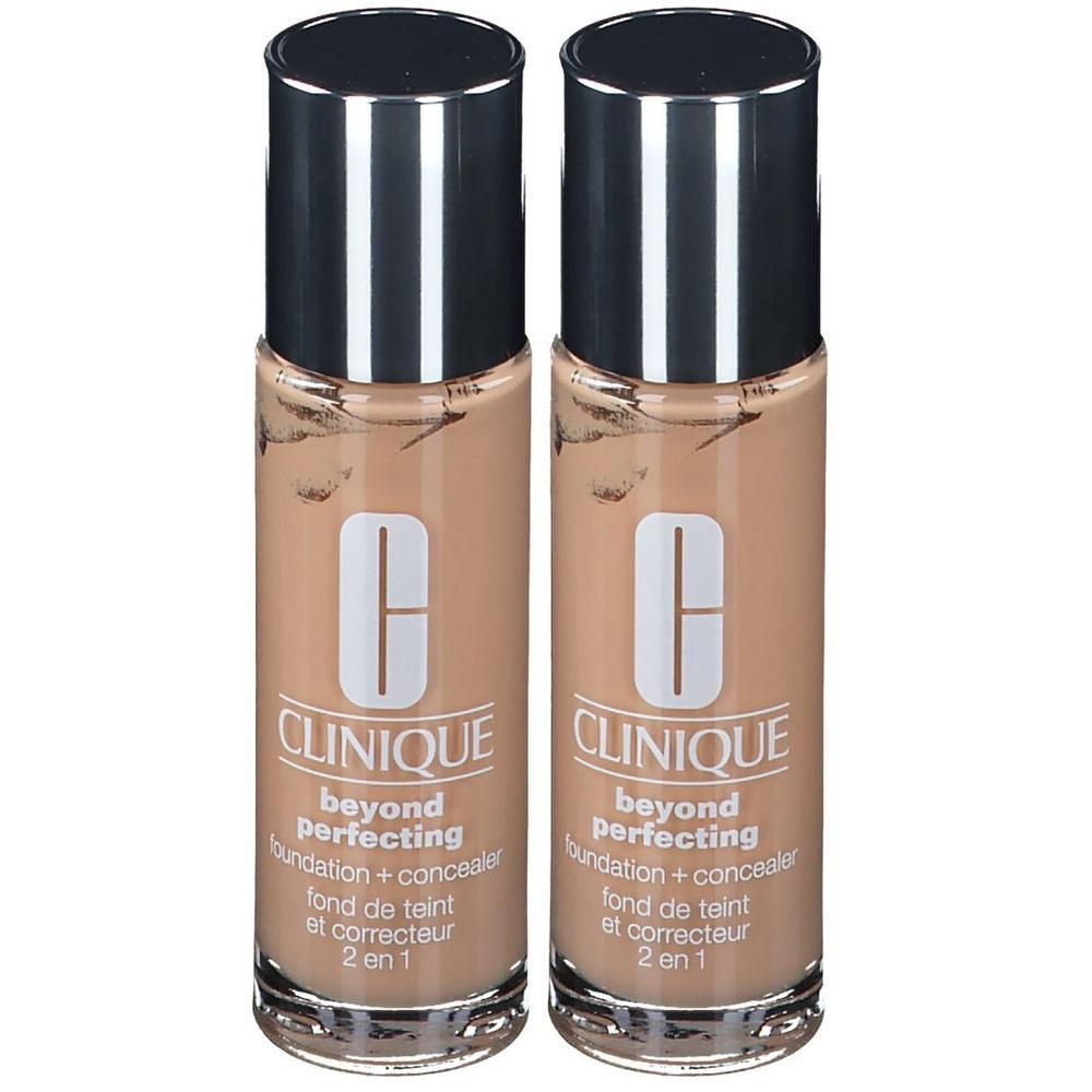 Twee flacons CLINIQUE Beyond Perfecting Foundation + Concealer in de kleur Ivory 06.