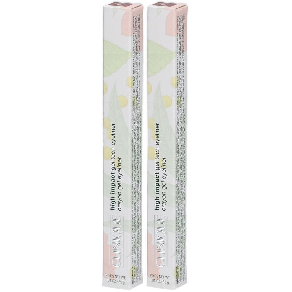 Deux paquets de High Impact Gel Tech Eyeliner Clinique en Bronze Glow.