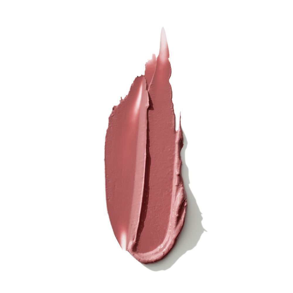 Een swatch van de Clinique Pop lipstick in Soft Blush Pop op een witte achtergrond.