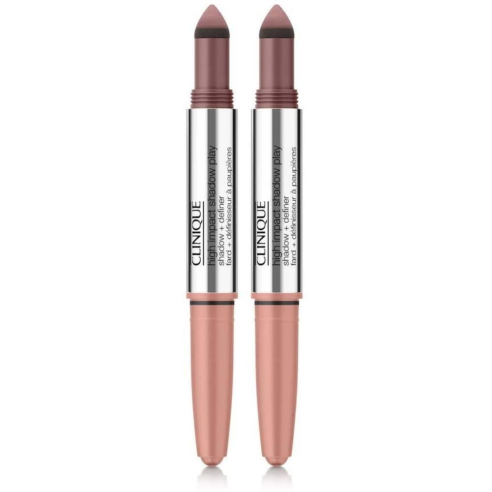 Deux crayons Clinique High Impact Shadow Play Rose + Truffes.