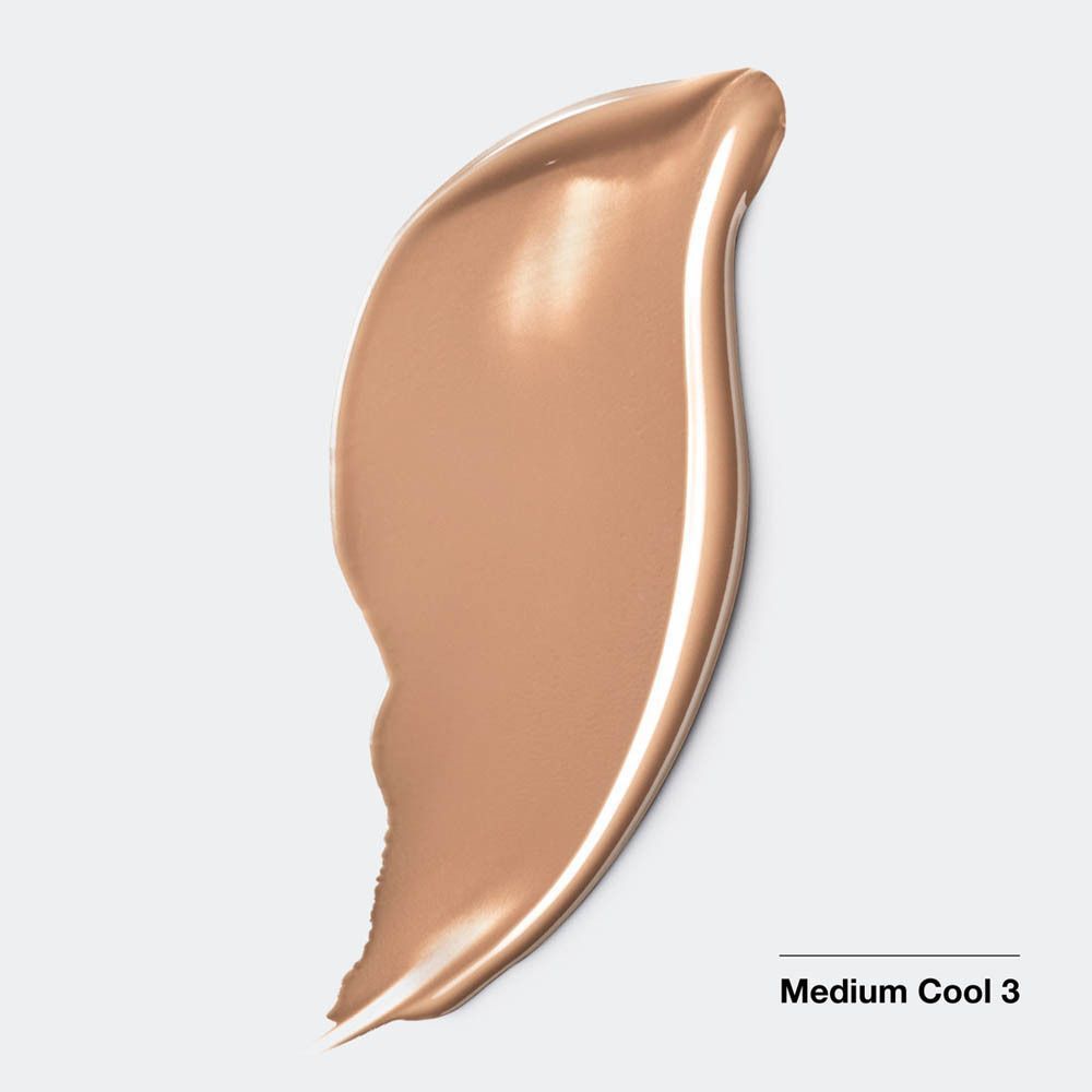 Échantillon de Clinique Even Better Clinical Vitamin Makeup SPF 50, teinte MEDIUM COOL 3. Texture crémeuse, brun clair.