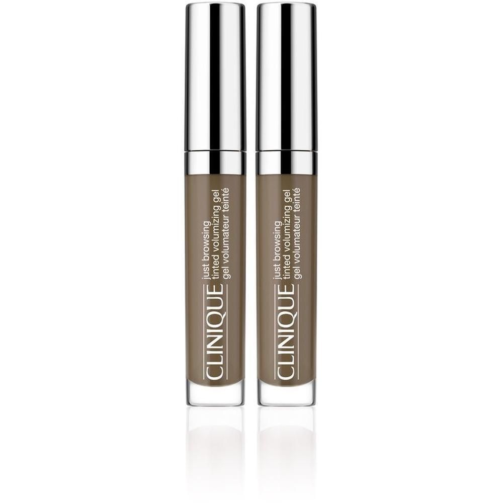 Twee Clinique Just Browsing™ getinte volumizing gels in bruin.