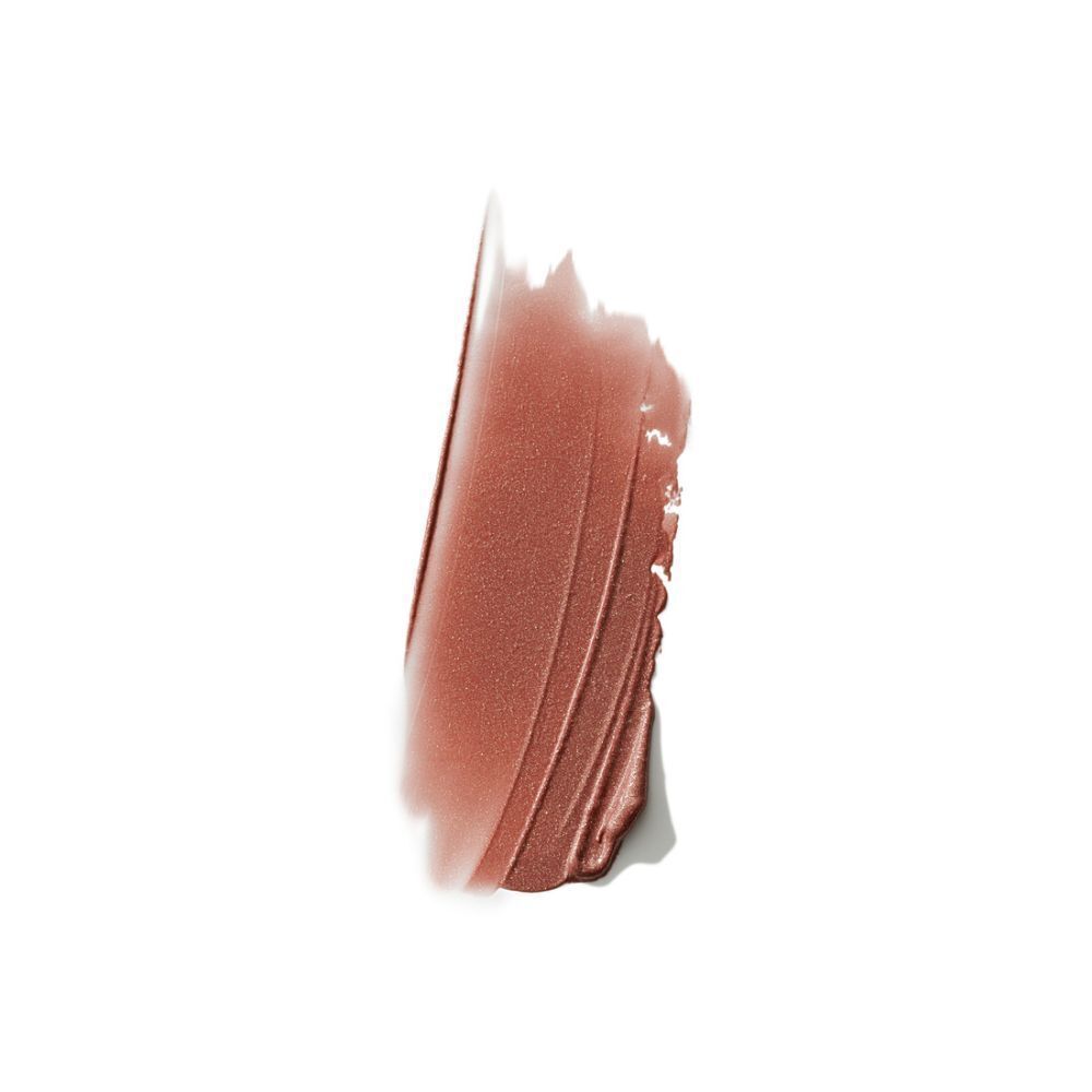 Lippenstift-swatch in de kleur Soft Bare Pop met een glinsterende finish.