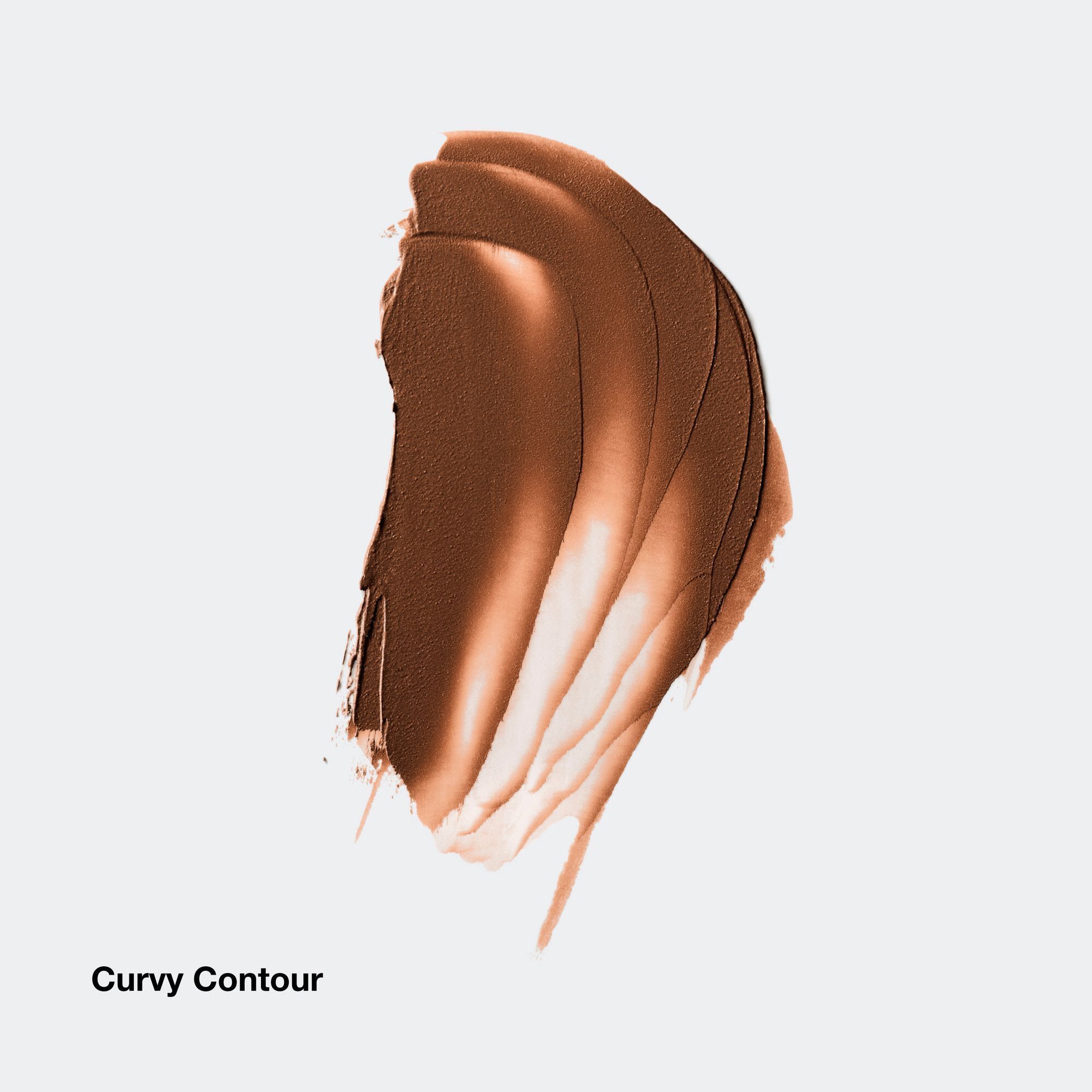 Tracé de couleur marron de Clinique Chubby Stick™ Contour avec l'inscription "Curvy Contour".