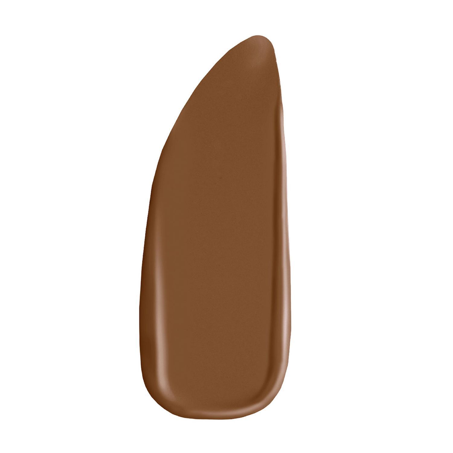Een bruine make-upvlek als kleursample.
