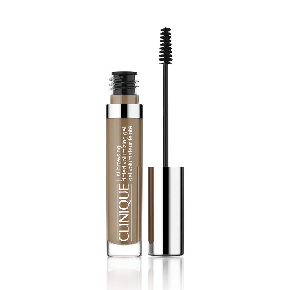 Un gel teinté Clinique Just Browsing™ avec brosse applicatrice, manche argenté.