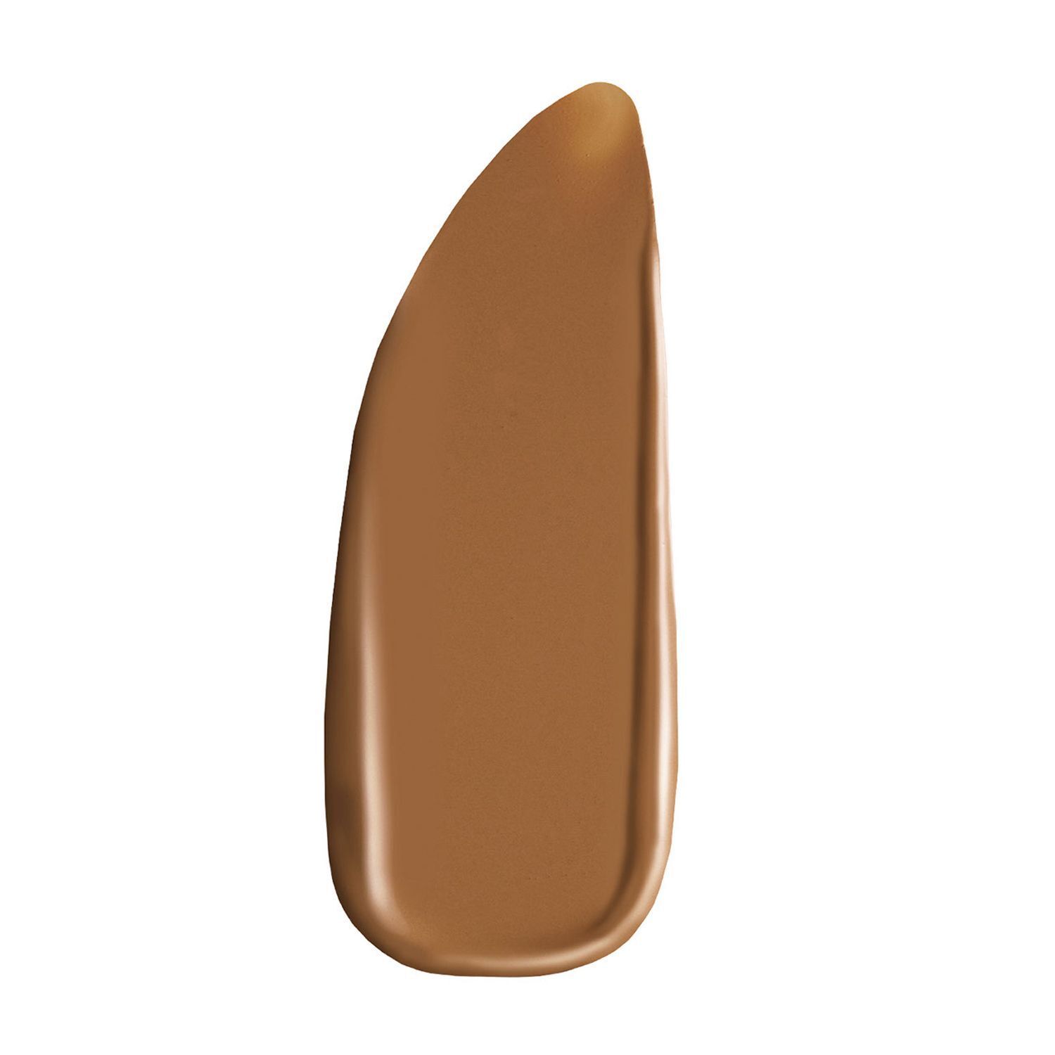 Een goudbruine make-upvlek met een schuine applicator.