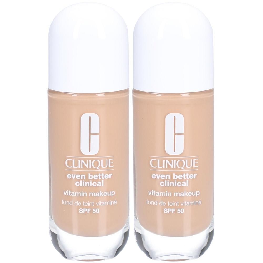 Twee flacons Clinique Even Better Clinical foundation SPF 50.
