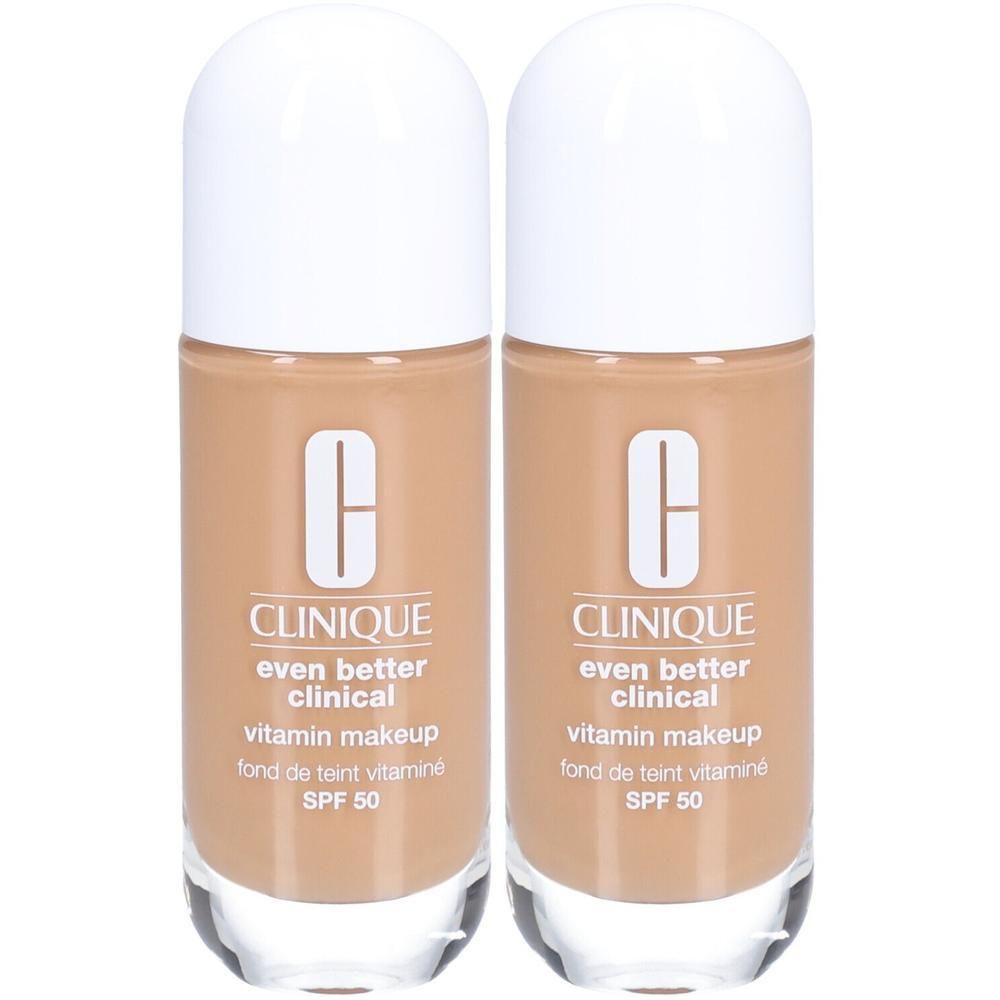 Twee flacons Clinique Even Better Clinical Vitamin Makeup SPF 50, tint Medium Cool 4.