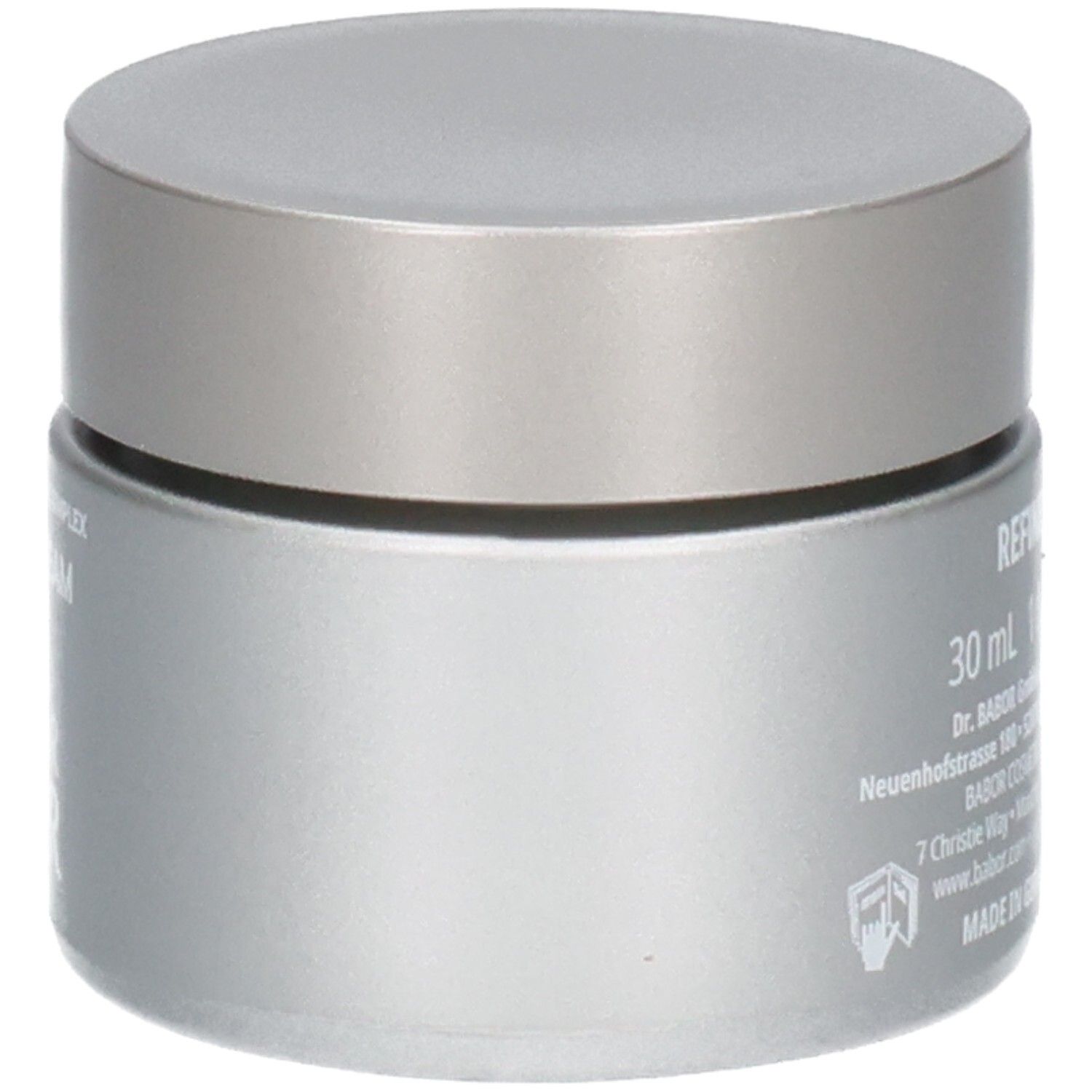 Doctor Babor Renewal Cream, 30 ml, Made in Germany, dos du pot, vue latérale.