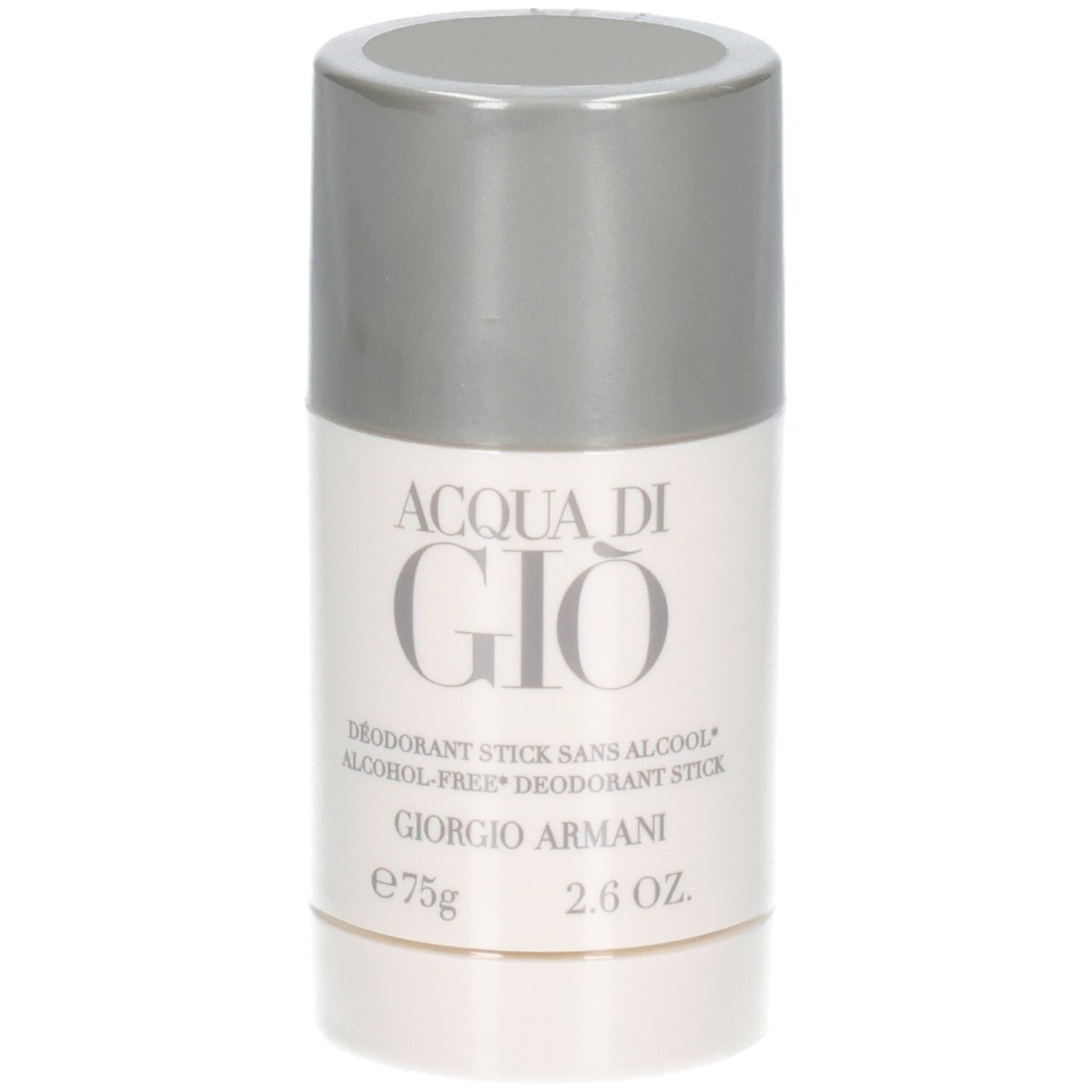 Giorgio Armani Acqua Di Gio Deodorant Stick, 75g. Vooraanzicht van de deodorantstick.