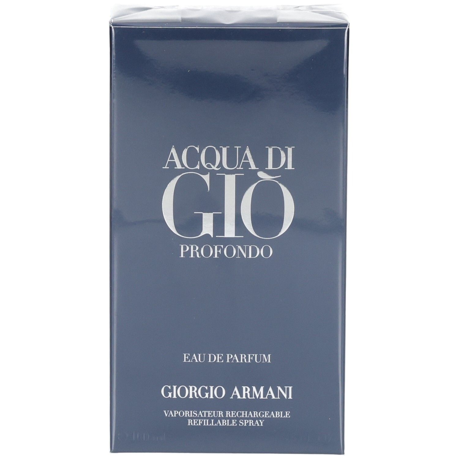 Face avant de l'emballage Giorgio Armani Acqua di Gio Profondo Eau de Parfum.