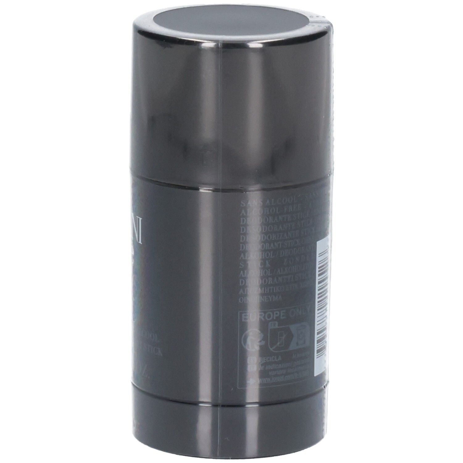 Déodorant stick Armani Code, 75g, vue latérale avec texte.