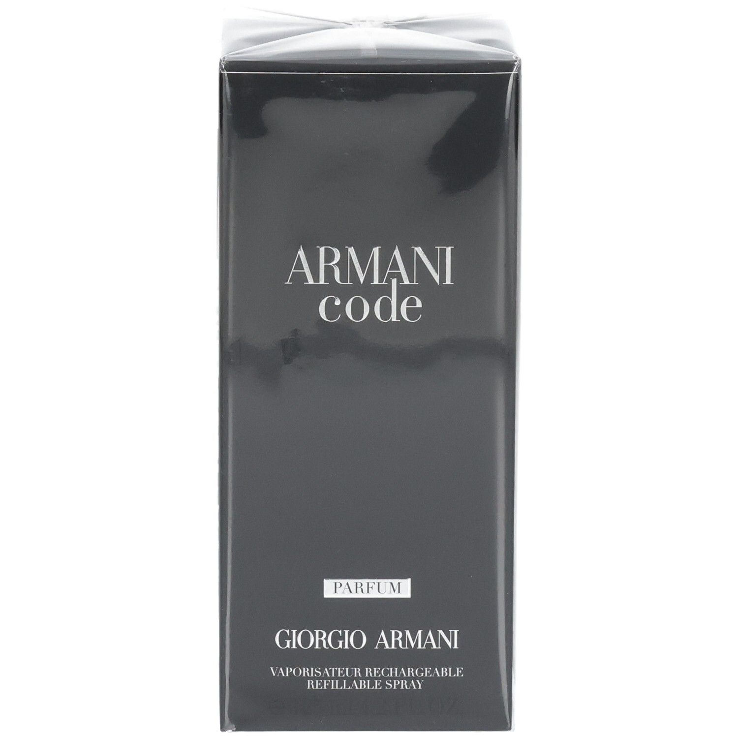 Giorgio Armani Code Parfum, Navulbare verstuiver, zwarte verpakking.