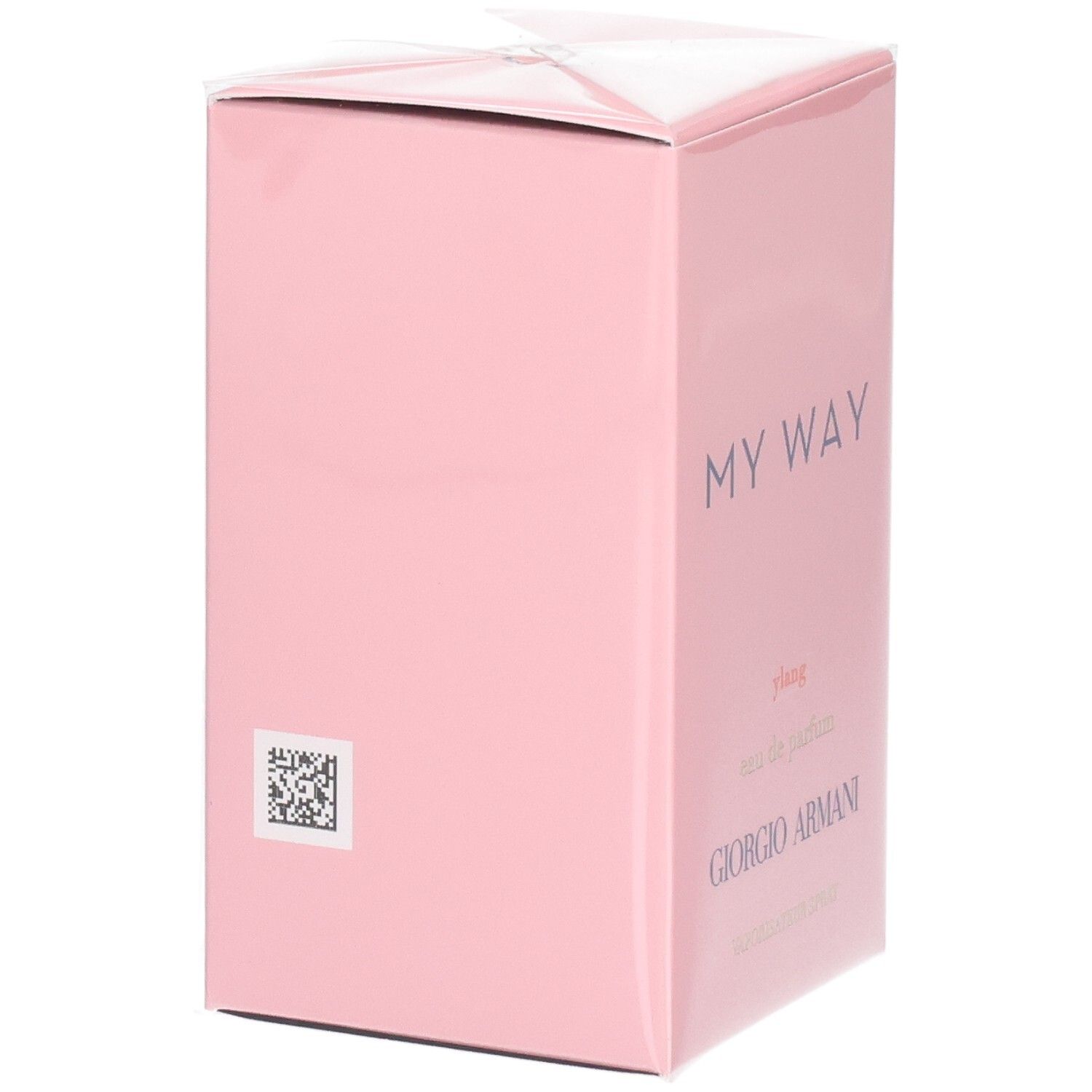 Verpakking Giorgio Armani My Way Ylang Eau de Parfum 50ml met QR-code.