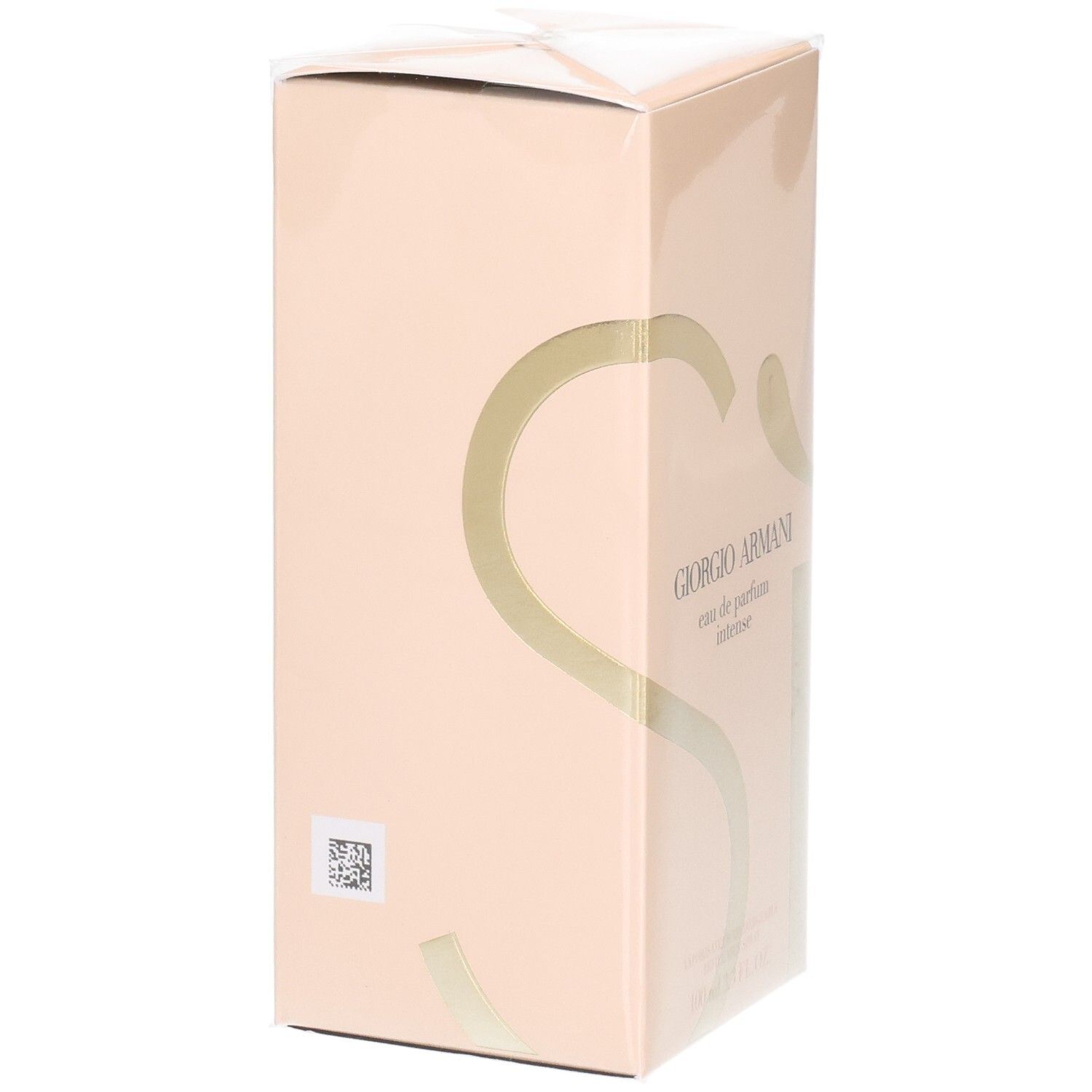 Giorgio Armani Sì Eau de Parfum Intense, 100ml, dos avec code QR.