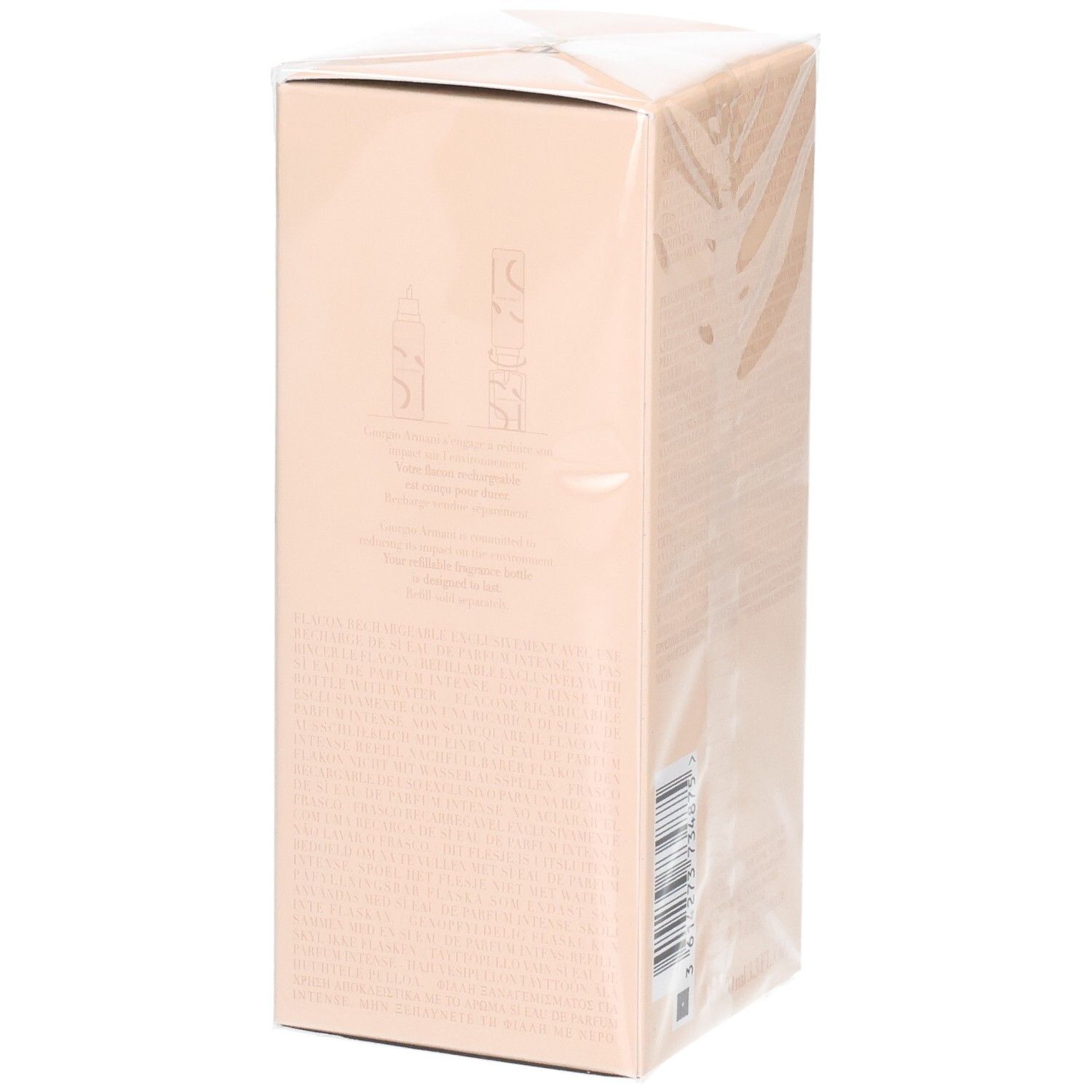Giorgio Armani Sì Eau de Parfum Intense, 100ml, dos avec texte.