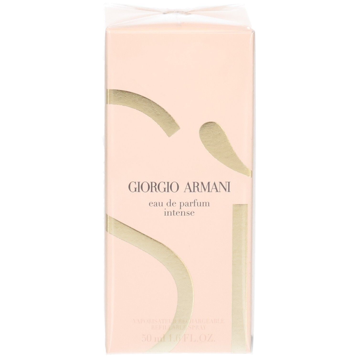 Verpakking Giorgio Armani Sì Eau de Parfum Intense Navulbaar 50 ml, voorkant.
