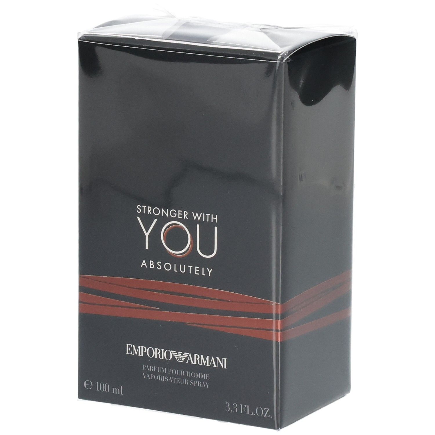Verpakking van Emporio Armani Stronger With You Absolutely Eau de Parfum voor heren.
