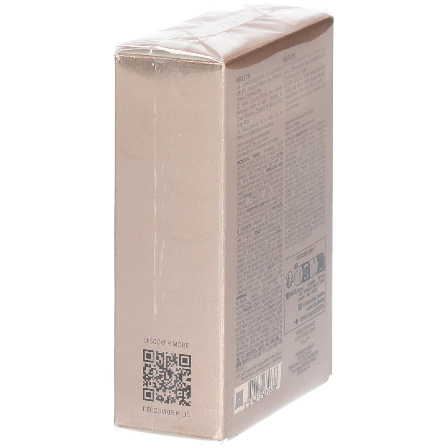 Lancôme Idôle Eau de Parfum 25ml verpakking, achterkant met QR-code.