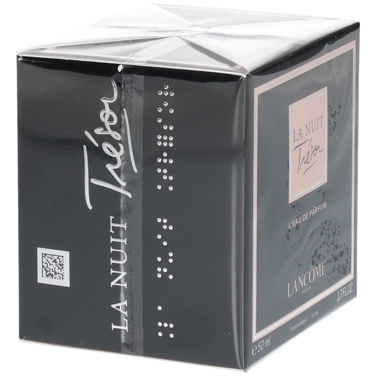 Lancôme La Nuit Trésor L'Eau de Parfum verpakking met braille.