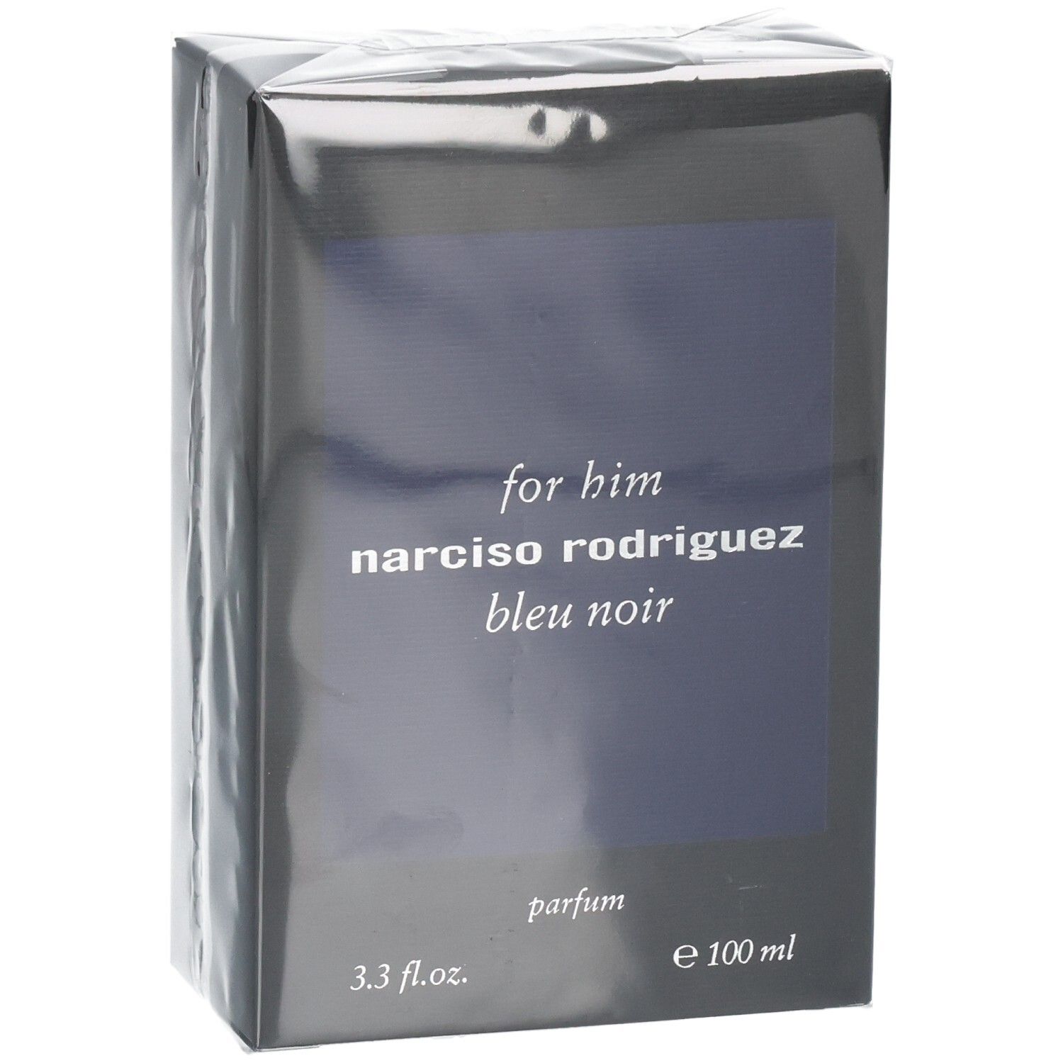 Emballage du parfum Narciso Rodriguez For Him Bleu Noir, 100 ml.